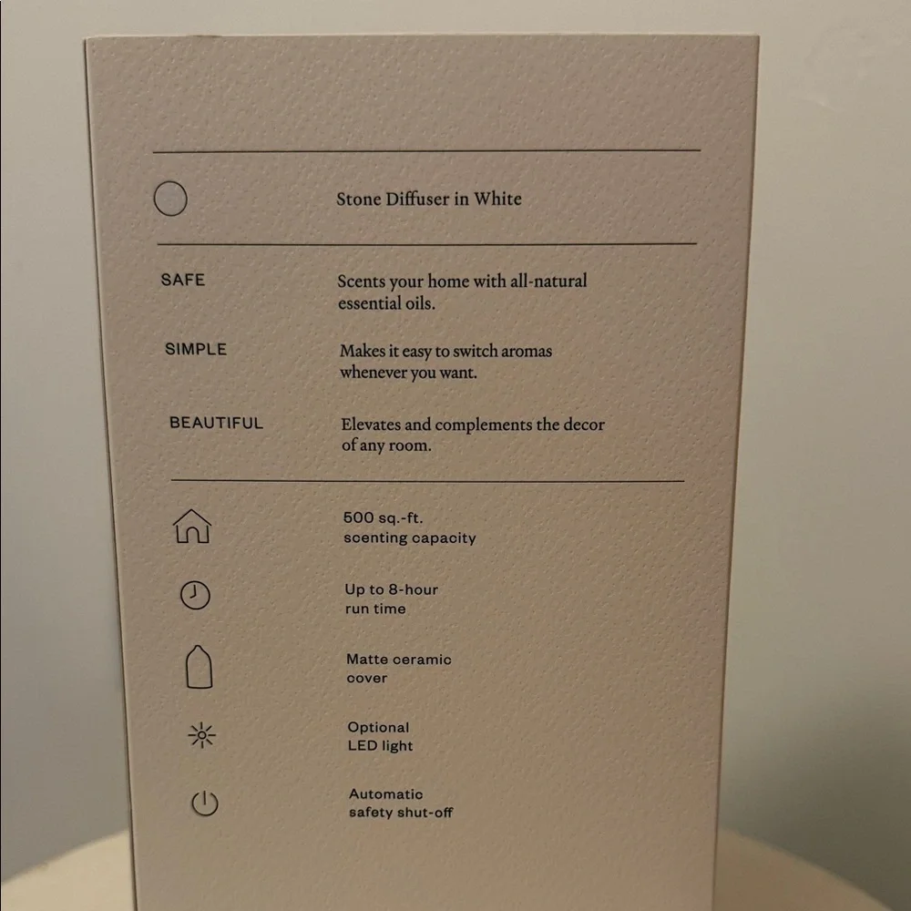 Vitruvi Ceramic Aromatherapy Diffuser - in white